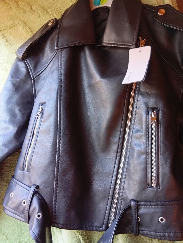 Cazadora negra polipiel ESIOrLL M