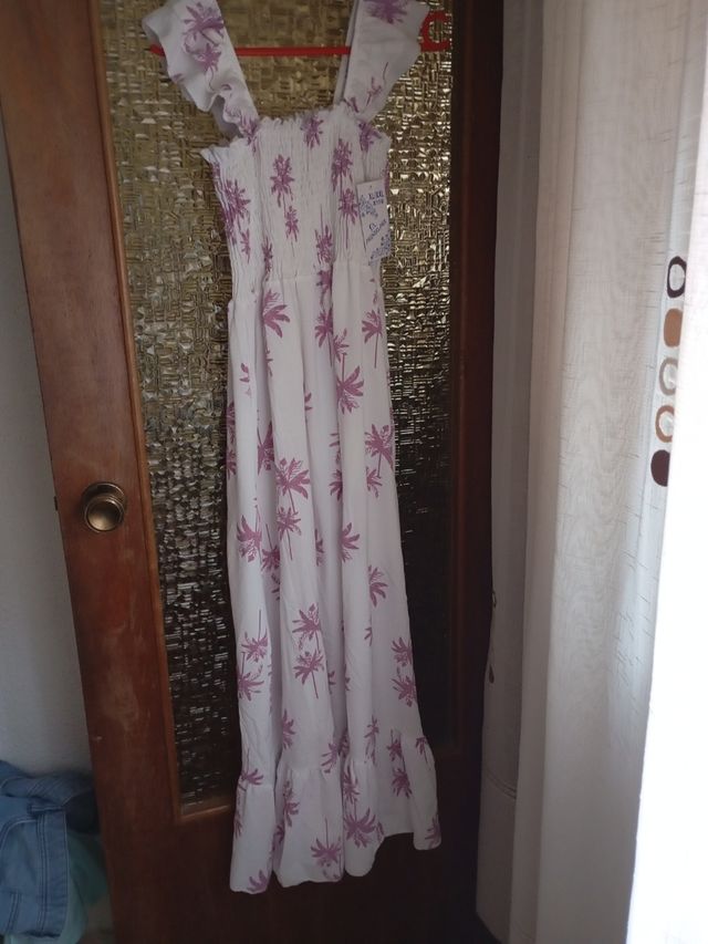 Vestido niña estampado palmeras