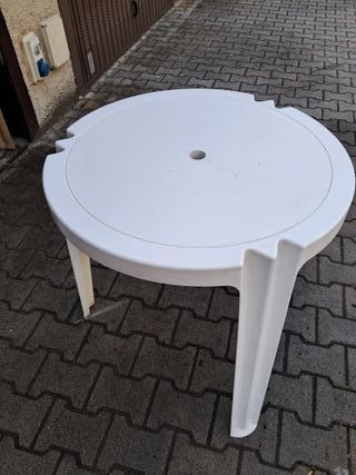 Tavolo Giardino Resina Bianco