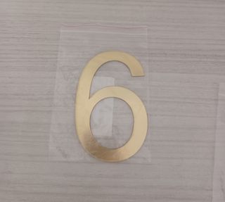 Numero 6 oro - Decorazione