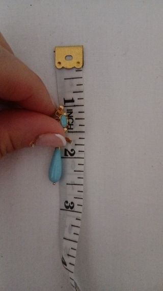 Pendientes Mari Luz turquesa 18k