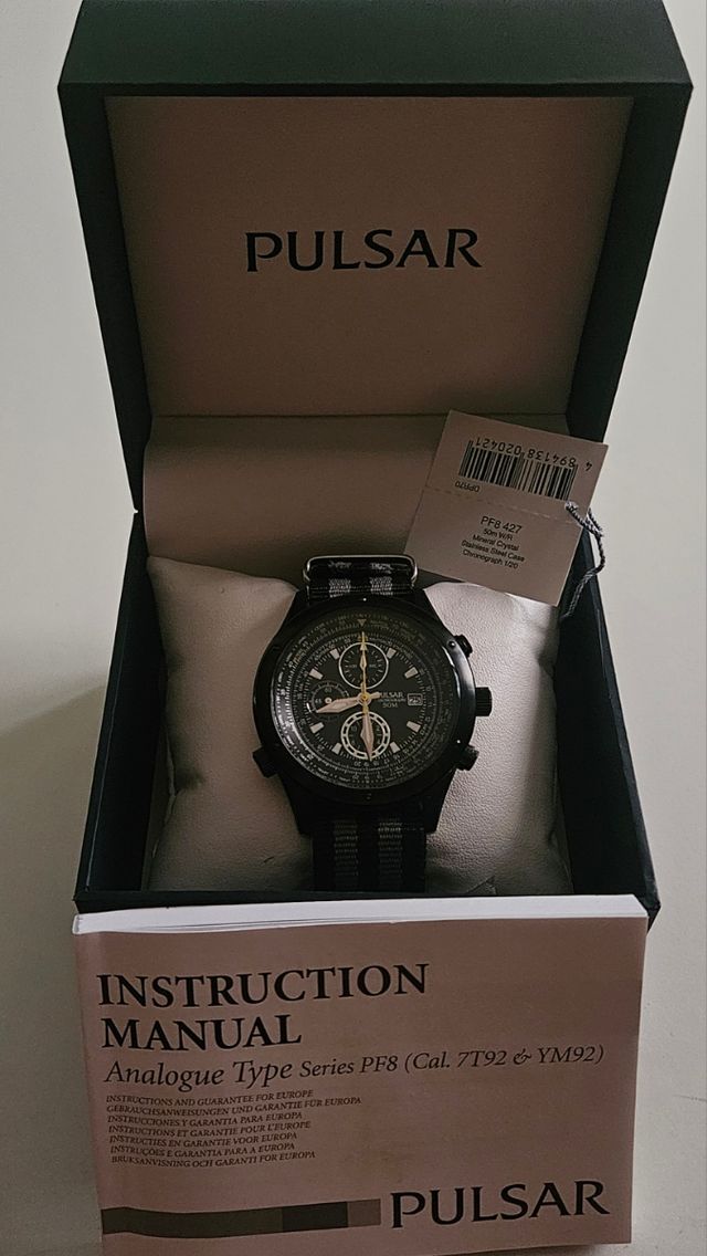 Pulsar Cronografo Pilot con regolo calcolatore