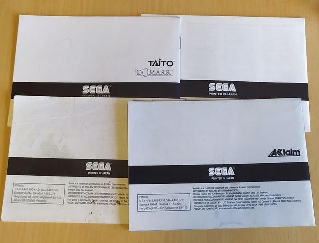 Manuales Sega Game Gear