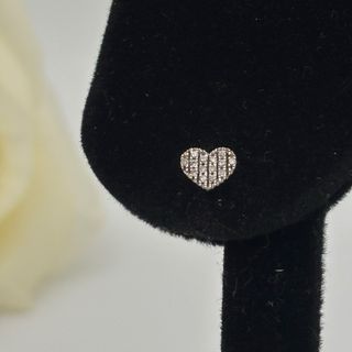 Pendientes oro blanco 18kt con diamantes corazón
