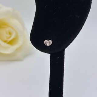 Pendientes oro blanco 18kt con diamantes corazón