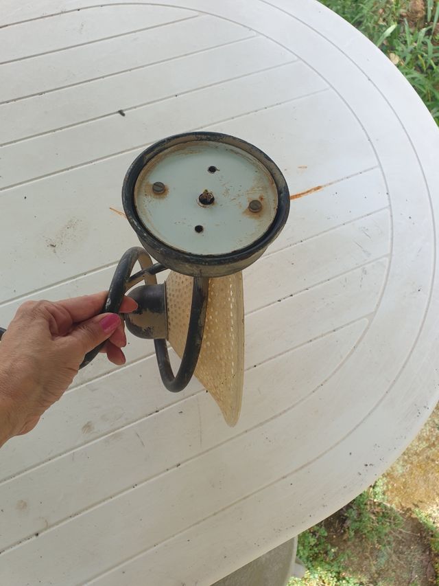 2 Lampade Vintage mettalo- Beige & Nero