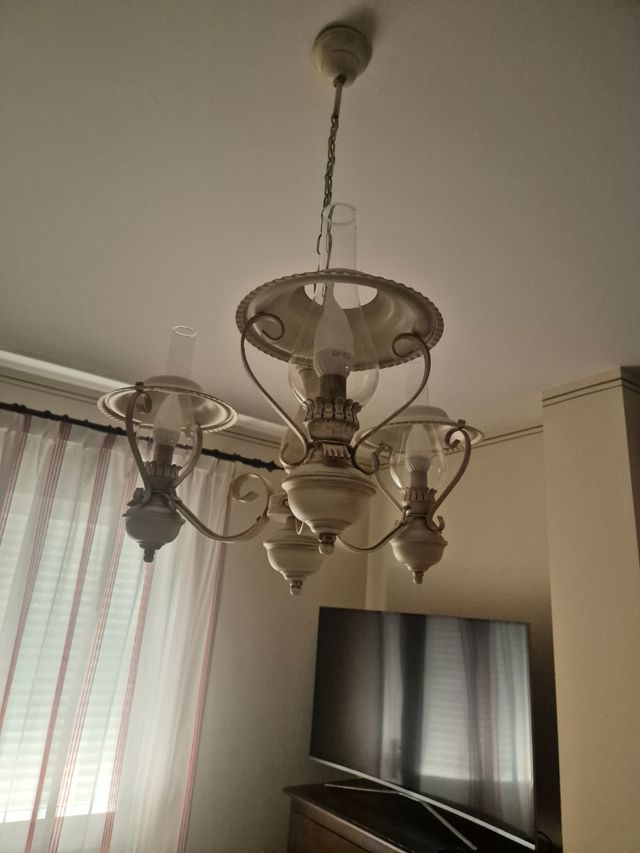 Lâmpada de teto vintage 5 luzes