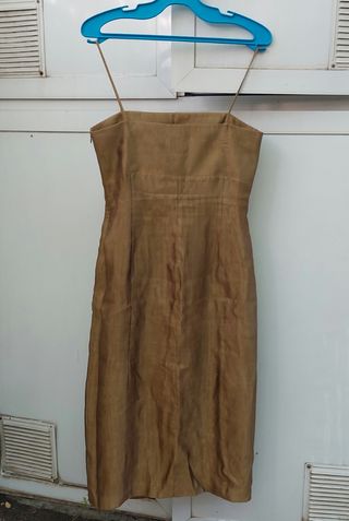 Vestido Purificación García dorado M