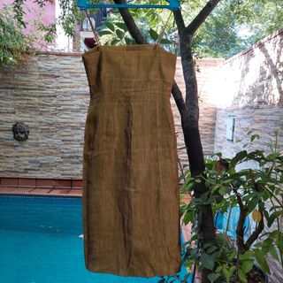 Vestido Purificación García dorado M