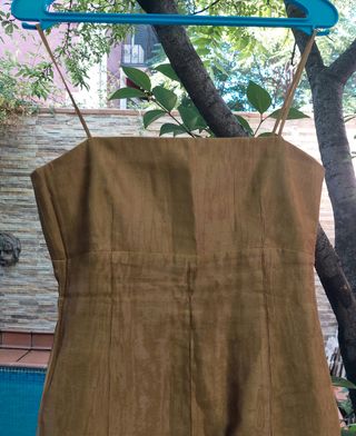 Vestido Purificación García dorado M