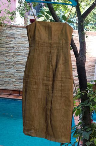 Vestido Purificación García dorado M