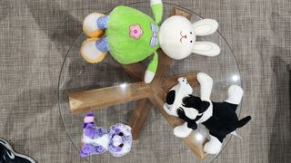 3 Peluches: Conejo, Perro, Gato