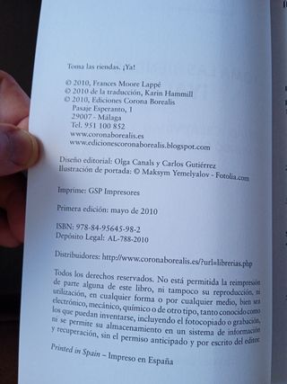 FRANCES MOORE LAPPĖ, Toma las riendas YA!