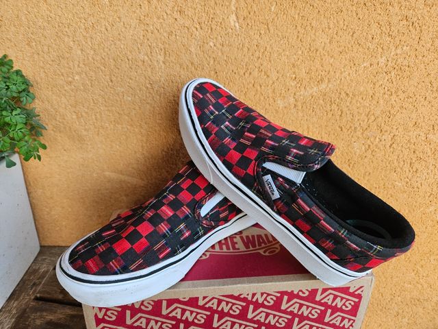 Vans Slip-on (Plaid Check) Red/ True White