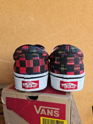  Vans Slip-on (Plaid Check) Red/ True White