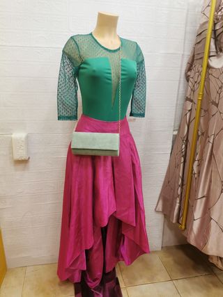 LIQUIDACION! Conjunto falda larga asimétrica y bod