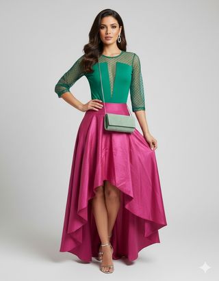 LIQUIDACION! Conjunto falda larga asimétrica y bod