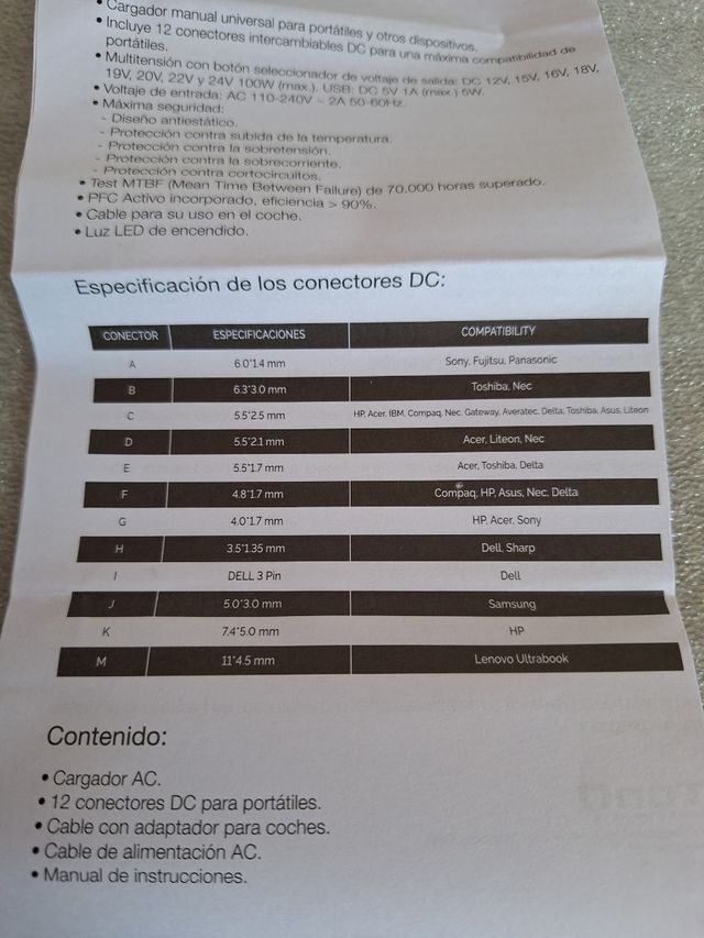 Carregador Universal Multi-ponta NOVO.