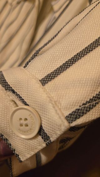 Giacca Emporio Armani righe beige-blu tg 42