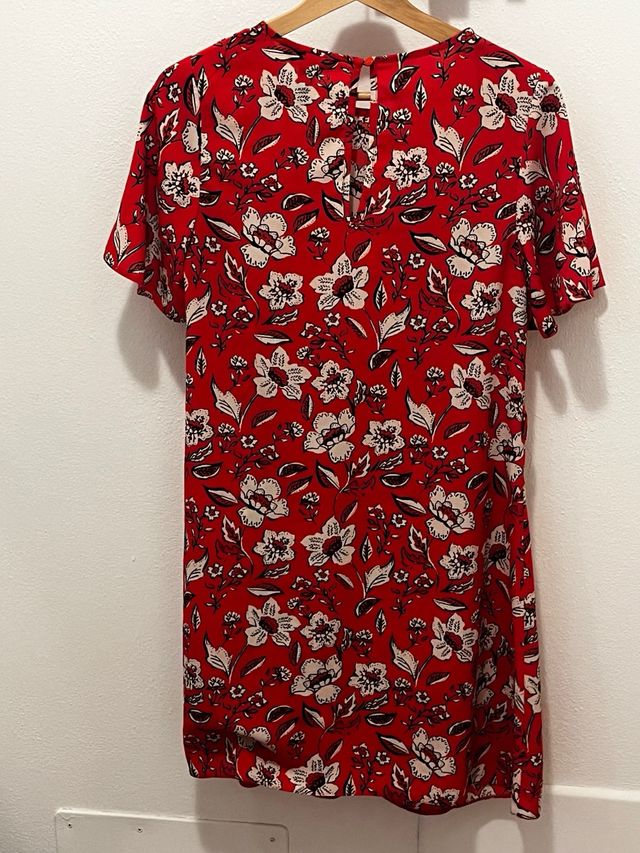 Vestito New Look rosso a fiori - Tg 38