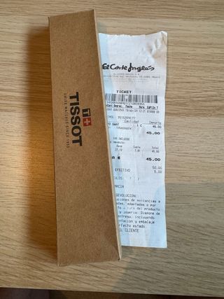 Correa reloj Tissot silicona amarilla