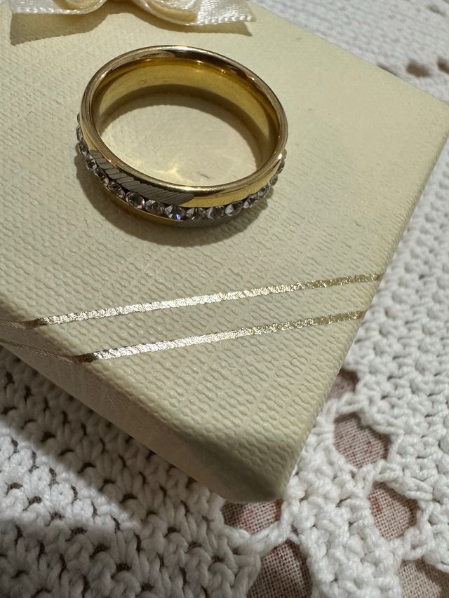 Anello oro con zirconi