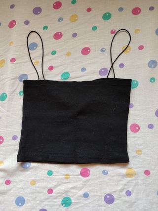 Top corto Pull&Bear negro - Talla S