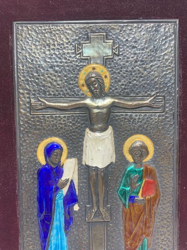 Quadro con placca della Crocifissione Ottaviani