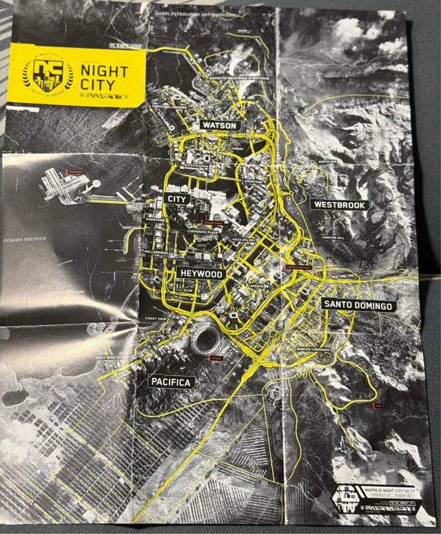Mappa Cyberpunk 2077 Night City