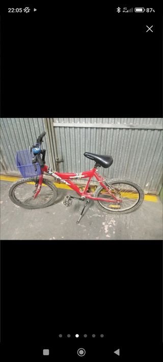 Bicicleta niño montaña roja