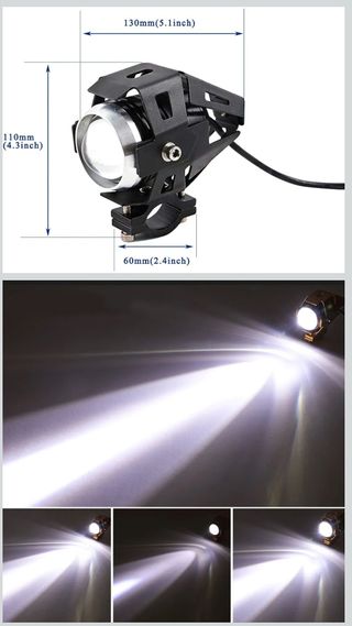 Faros LED Motocicleta U5 (2 unidades con soporte)