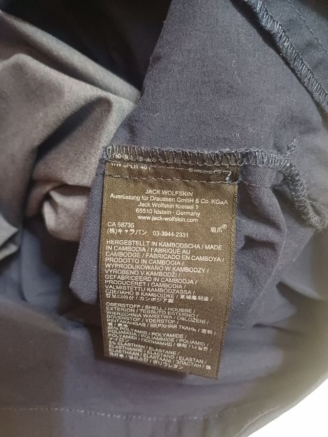 Falda patalon Jack Wolfskin trekking azul