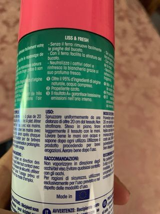 Stanhome Liss & Fresh -Defroissant elimina pieghe