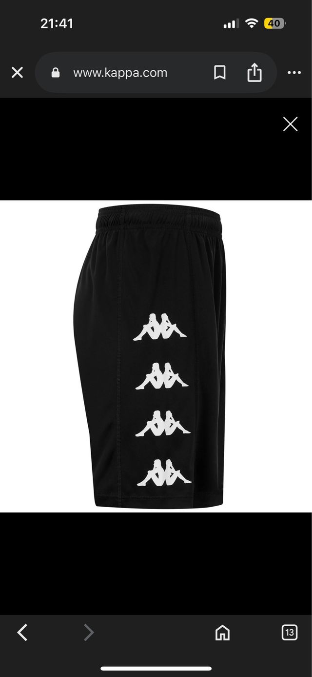 Shorts Kappa negros