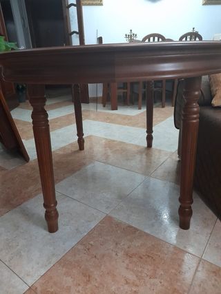 Mesa comedor ovalada madera