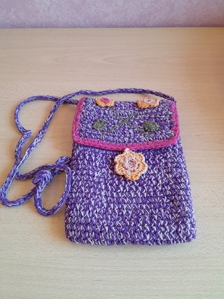 Mini Borsetta Uncinetto Viola