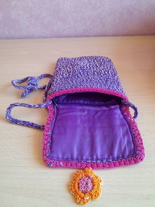 Mini Borsetta Uncinetto Viola