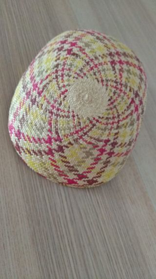 Boina Panamá multicolor tejida a mano