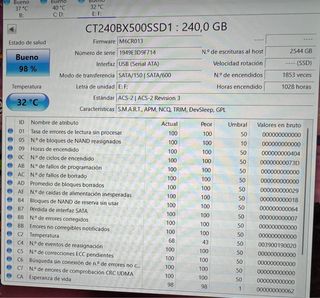 Disco duro SSD Crucial BX500 240GB 