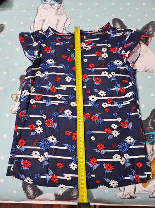 Camisa flores azul marino