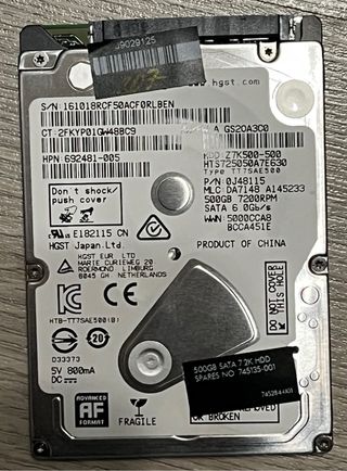 Disco duro HGST 500GB SATA