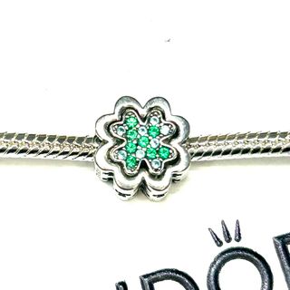 Charm Pandora Trébol Verde Plata