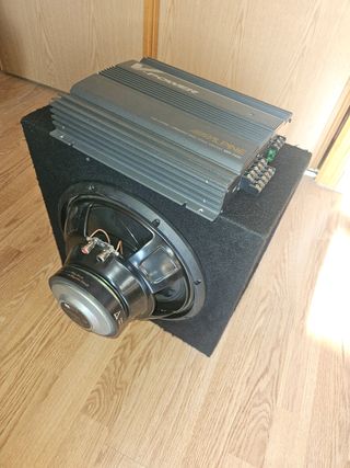 Subwoofer Alpine + Amplificador+Condensador+Cablea