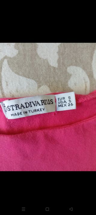 Top Stradivarius rosa talla S
