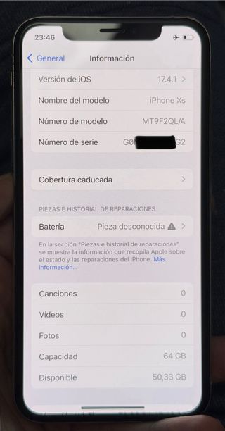 iPhone XS Silver. 64GB