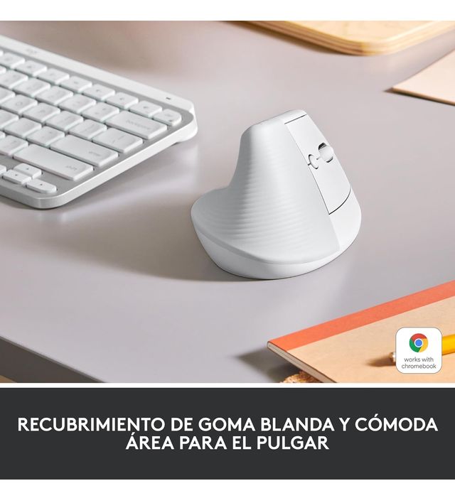 Logitech Lift - Ratón Vertical Blanco