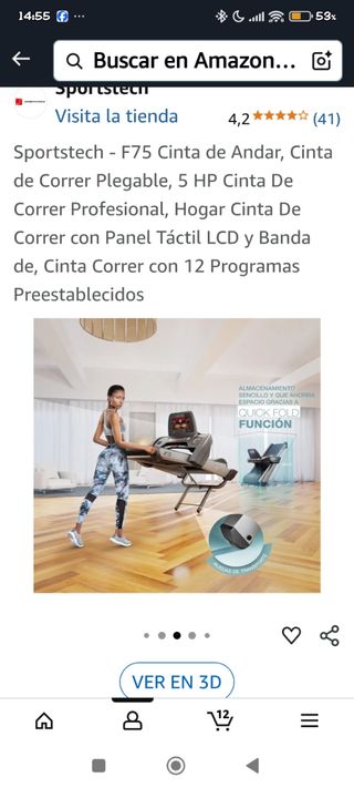Cinta correr Sportstech F75 - usada
