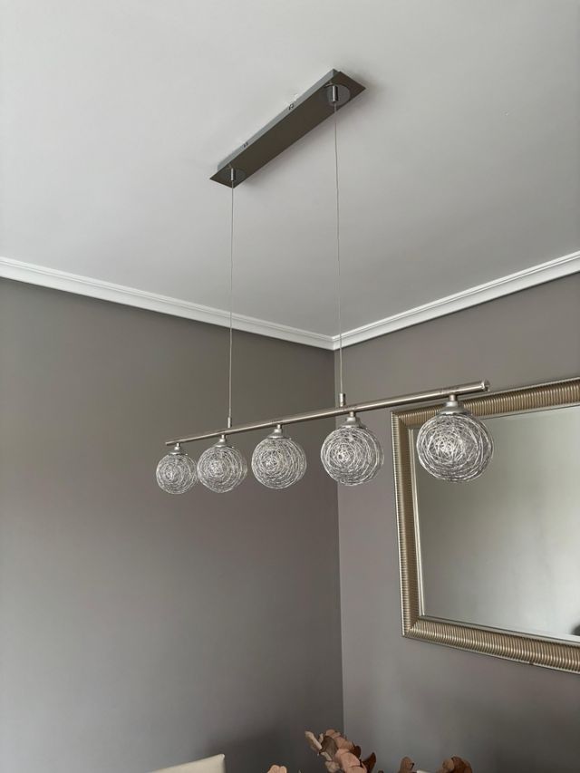 Lámpara techo 5 luces metal