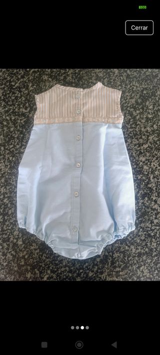 Mono bebé 3 meses - beige y celeste
