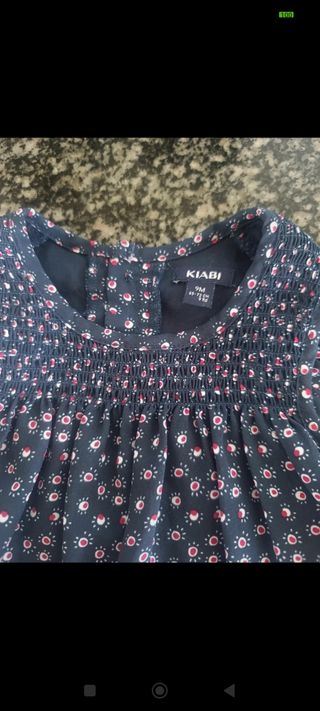 Vestido Bebé Kiabi 9M - Nuevo
